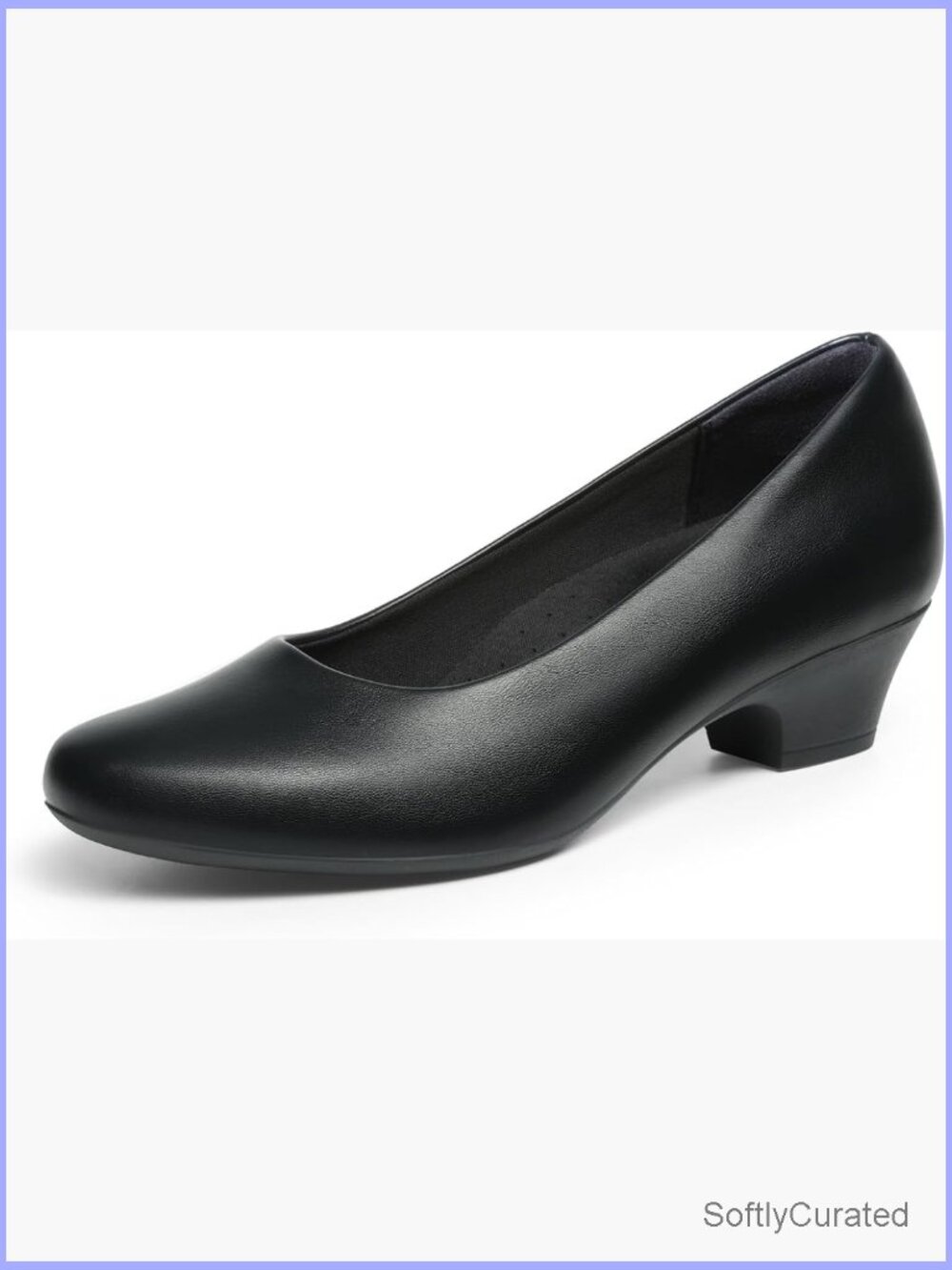 Chunky Closed Toe Low Block Heel Pumps Dress Work Wedding Casual Shoes - Picture 1 of 7